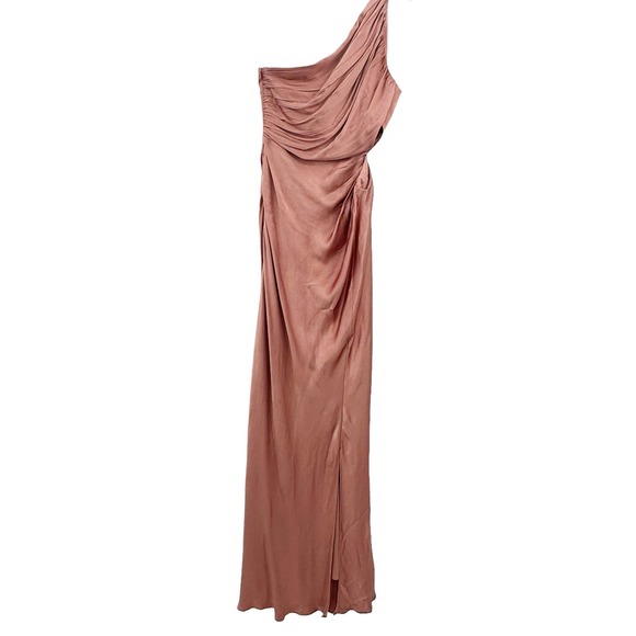 Shona Joy La Lune Asymmetrical Gathered Maxi Dress Antique Rose Size 4 NWT - Picture 6 of 15